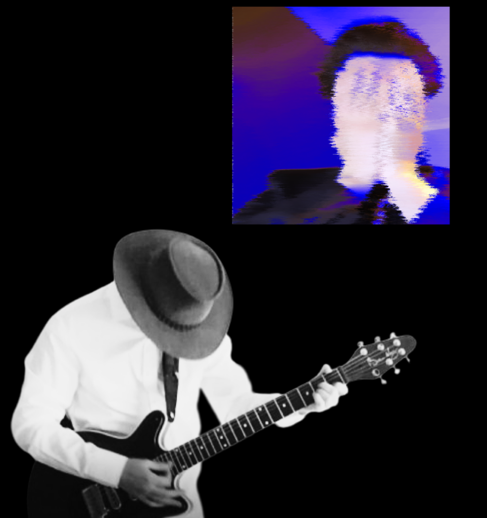 Jaksyn in hat playing a guitar